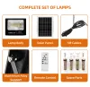 YOBOLIFE LLM -3400 solar lighting floodlight, equivalent to 400WLED cold light source floodlight, is used in courtyards, squares and warehouses Item Picture